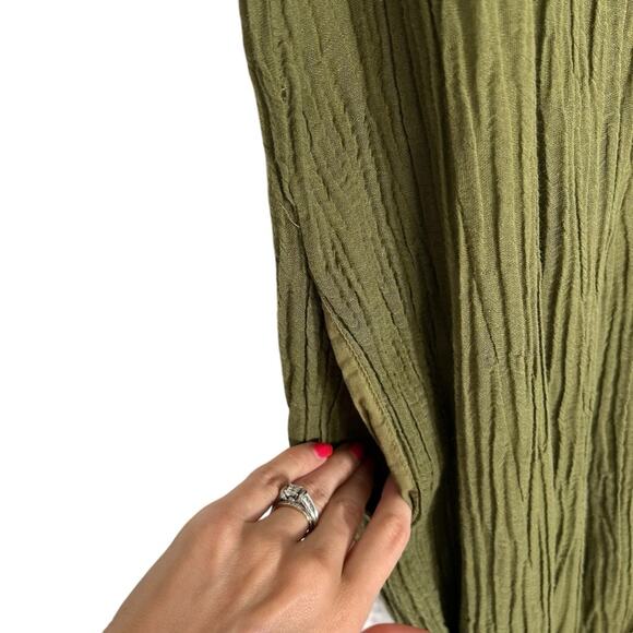 ZIMMERMANN Belted Crinkled Ramie and Cotton Blend Jumpsuit - Picture 8 of 11